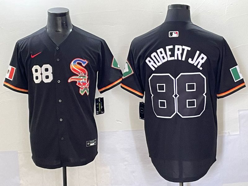Men 2025 Chicago White Sox #88 Robert jr Black Game Nike MLB Jersey style 7095